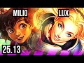 MILIO &amp; Aphelios vs LUX &amp; Seraphine (SUP) | NA Master | 25.13