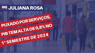 Puxado por serviços, PIB tem alta de 0,8% no primeiro trimestre de 2024 | Juliana Rosa