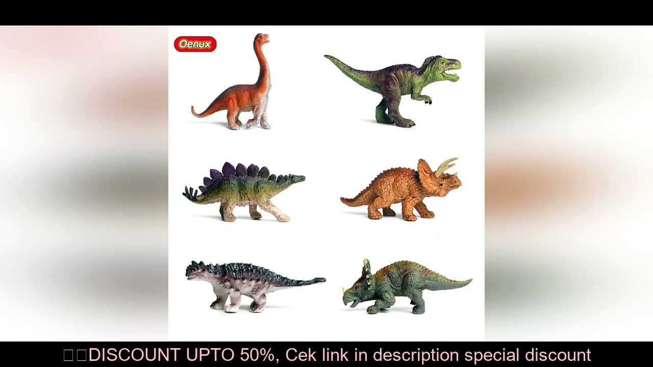 Oenux Mini Jurassic Stegosaurus Saichania Solid PVC Dinosaur World Animal Model Action Figures Colle