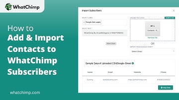 How to Import Bulk Contacts In WhatChimp using CSV File? | WhatChimp Basics