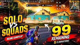 PUBG Mobile Solo VS Squad 😍 Impossible Clutch Gameplay | Full Rush & High Kill Match 🔥