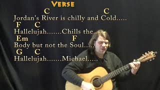 Video thumbnail of "Michael Row the Boat Ashore - Guitar Cover Lesson in C Major with Chords/Lyrics - Munson"
