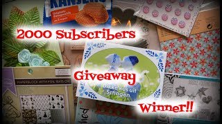 2000 Subscribers Giveaway Winner!!