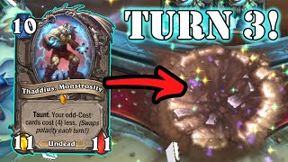 I summoned Thaddius on Turn 3 and won!