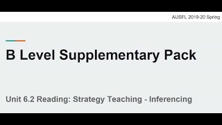 PRE-INT EXTRA Reading Strategy:  Inferencing II