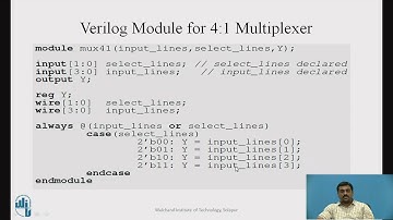 Implementation of 4:1 Multiplexer Circuit using Verilog HDL