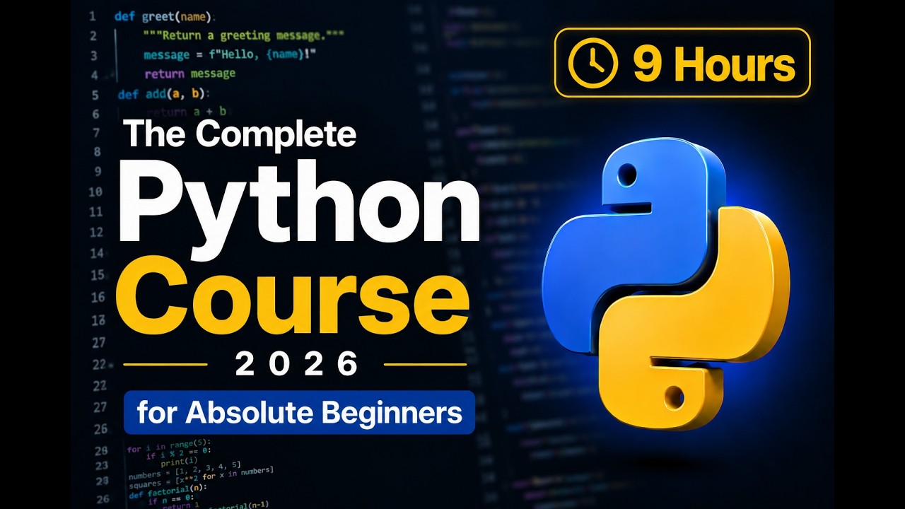 The Complete Python Course 2026 for Beginners (No Coding Experience Required) | 4 PROJECTS