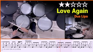 Download Lagu [Lv.04] Love Again - Dua Lipa | Drum cover with sheet music MP3