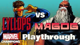 CYCLOPS vs MAGOG Marvel Champions Expert Playthrough