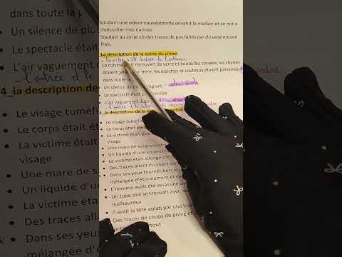 3ème année collège rédiger la nouvelle policière جمل جاهزة لكتابة القصة البوليسية la description