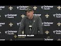 Dennis Allen talks Derek Carr's status, game against Lions | New Orleans Saints