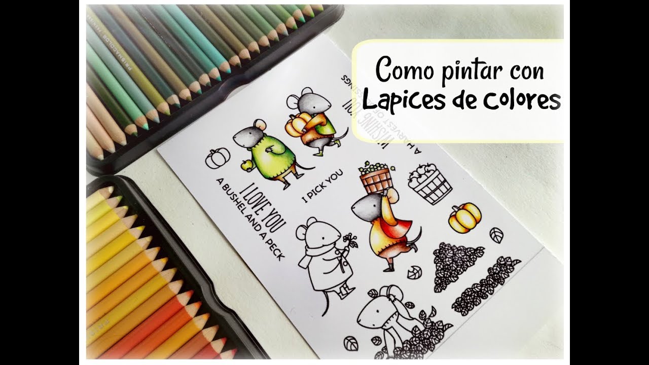 ¿COMO PINTAR CON LAPICES DE COLORES? TUTORIAL. - YouTube