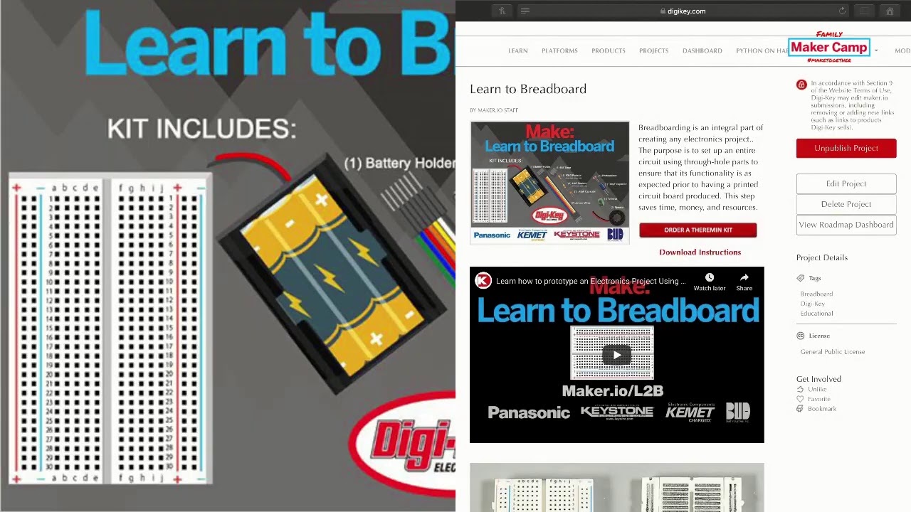 Maker Camp Live! Learn to Breadboard with DigiKey