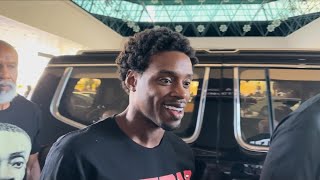ERROL SPENCE ABSOLUTELY MOBBED WITH MASSIVE WELCOME GRAND ARRIVAL