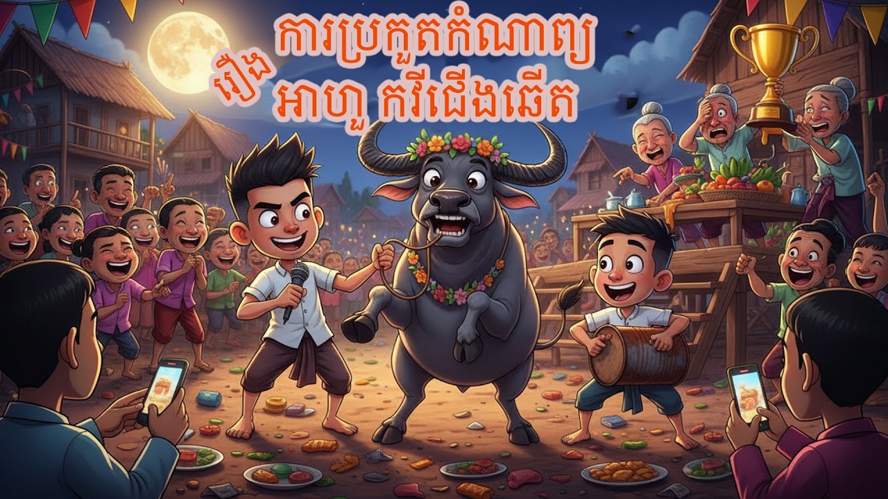 ការប្រកួតកំណាព្យប្រចាំភូមិ អាហួ កវីជើងឆើត | The Poetry Competition Comedy