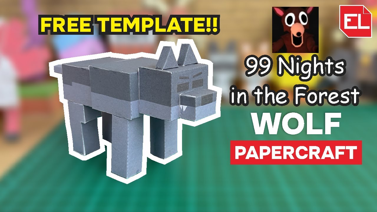 Making 99 Nights in the Forest Wolf Paper Craft | Roblox | Tutorial ...