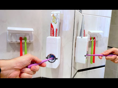 Vídeo: Dispensador automático de sabonete e pasta de dente
