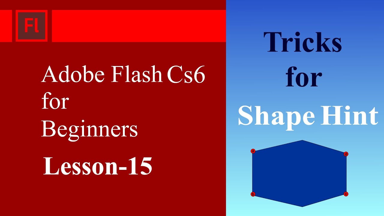 How to do Cube Animation with Shape Hint in Adobe Flash in Hindi - YouTube