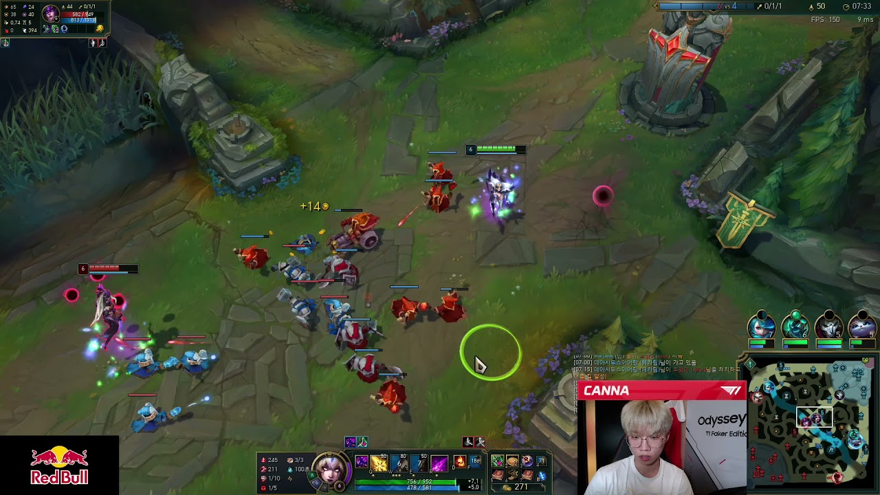 T1 Canna Leblanc Solo Kill Syndra Mid | Korean Challenger