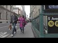 City Stroll in 4k: Midtown to Upper East Side in NYC - April 4, 2022