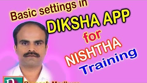 nishtha training by using diksha app