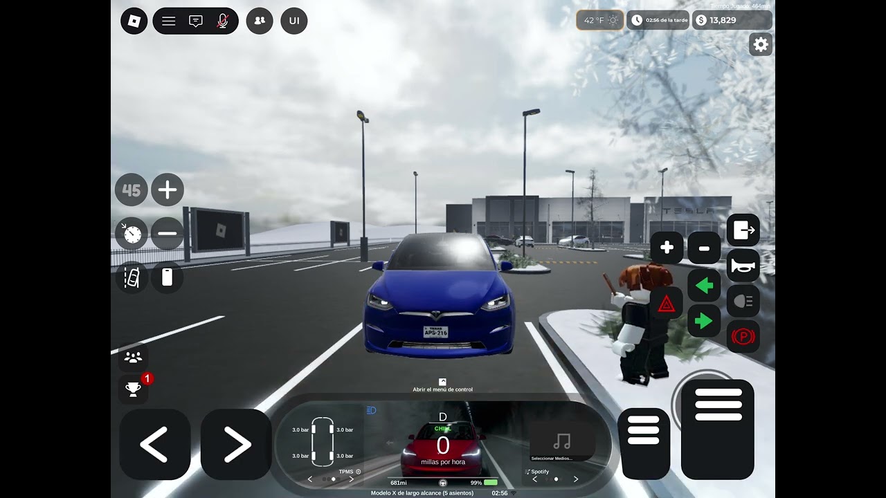 Show de luces en mi nuevo tesla model x en roblox
