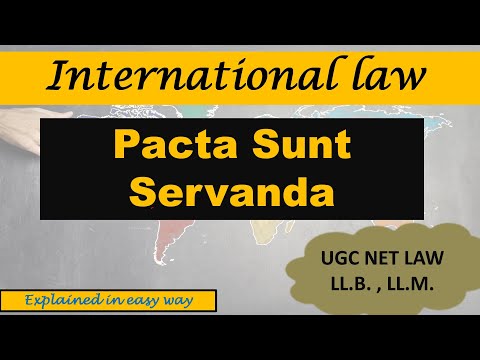 Pacta Sunt Servanda || International Law ||