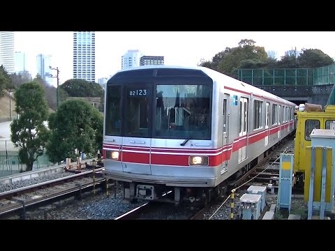 東京メトロ丸ノ内線02系第23編成新宿行き 四ツ谷駅入線