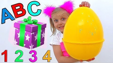 Can Alice and Nicole Count to 10, Learn Colors, and Play with Giant Surprises? Watch the Magic!