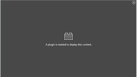 A plugin is needed to display this content " Fix Mozilla Firefox issue "
