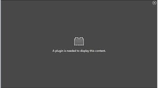 A plugin is needed to display this content " Fix Mozilla Firefox issue "