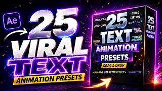 I Made 25 Viral Text Animation Presets for After Effects (Preview) 