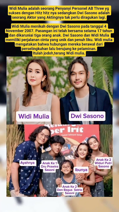 Potret Keluarga Bahagia Dwi Sasono dan Widi Mulia, Pernah Syuting film Satu keluarga Full #shorts