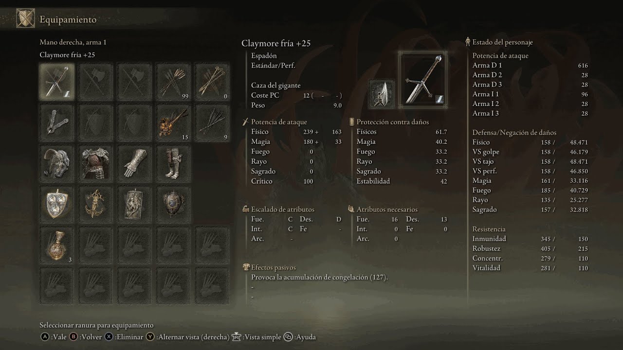 Elden Ring Boss Malenia Claymore Ceniza Garra de León (frio