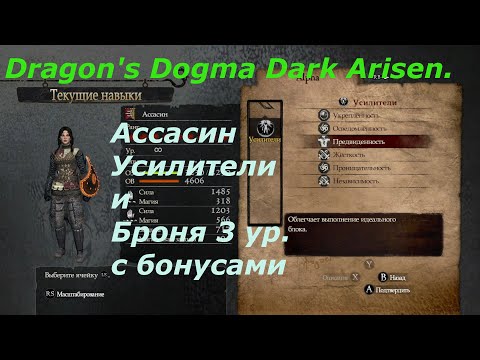 Видео: Dragon's Dogma Dark Arisen.Ассасин.Усилители и бонусы брони 3 уровня с Острова.