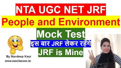 NTA UGC NET Mock Test 35 || Paper 1 ||People and Environment || December 2019 || By Navdeep Kaur
