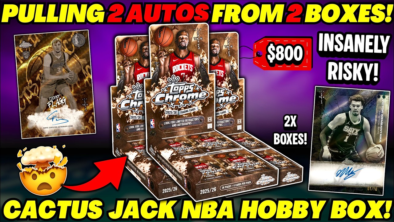 2 AUTOS FROM 2 BOXES!😱 2025 TOPPS CHROME CACTUS JACK BASKETBALL