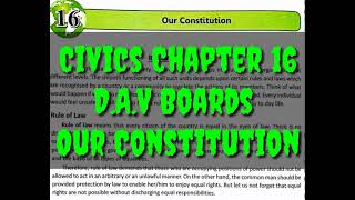 Our Constitution Class 8 Civics D.A.V Boards Part 1 Explained