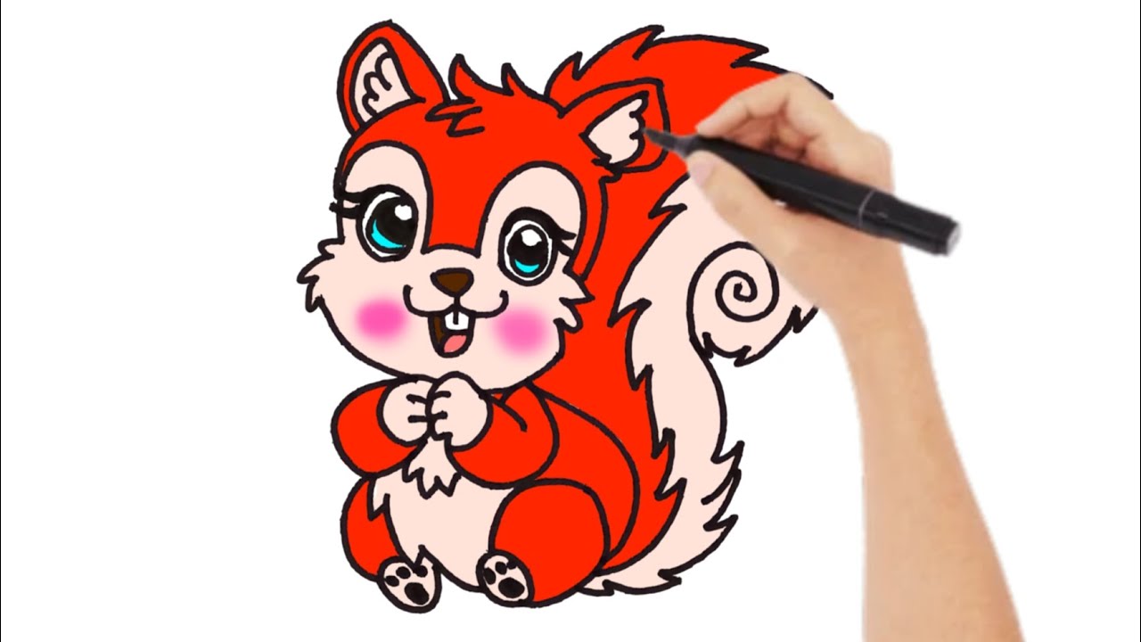 Chipmunk Treedraw how to draw chipmunk - YouTube