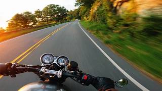 POV: Sunrise ride up to Shenandoah National Park on the Triumph Speed Twin