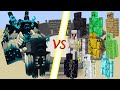 Wardens vs All Golem Army! Can the Golem defeat the Warden? Minecraft mob battle!