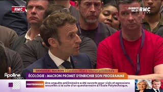 Présidentielle : Emmanuel Macron promet d'enrichir ses propositions sur l'écologie