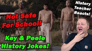 History Teacher Reacts to Key \& Peele History Jokes!