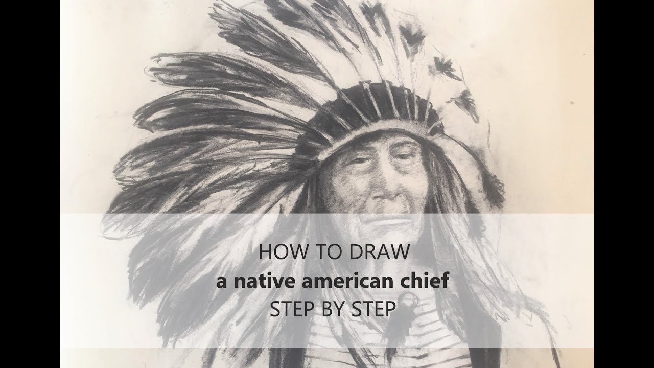 how to draw an indian chief