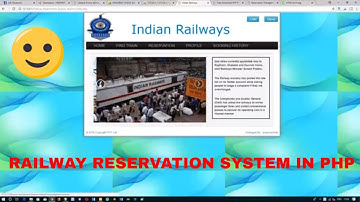 Railway Reservation System Project in php