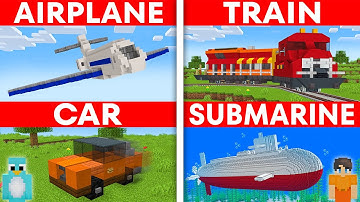How To Build Working Vehicles in Minecraft (Airplane, Train, Submarine)