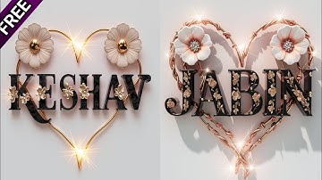 How To Create 3d Name Art Work Dp With Floral Decorated Ai images | Bing image Generator #meta #idea