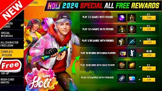 Holi Event Free Fire 2024🥳🤯 | Free Fire New Event | Ff New Event | Upcoming Events In Free Fire