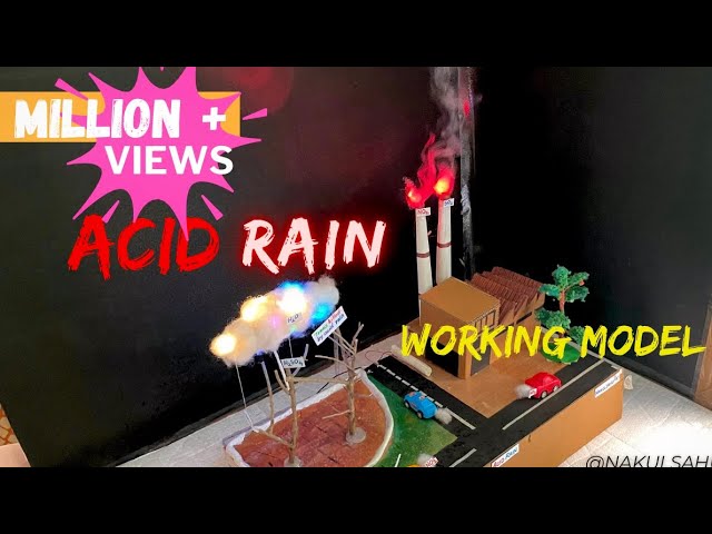 Acid rain working model #school exhibition chemistry project class=