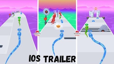 snake run race noob vs Pro vs hacker all max level iOS trailer gameplay #snakerunrace